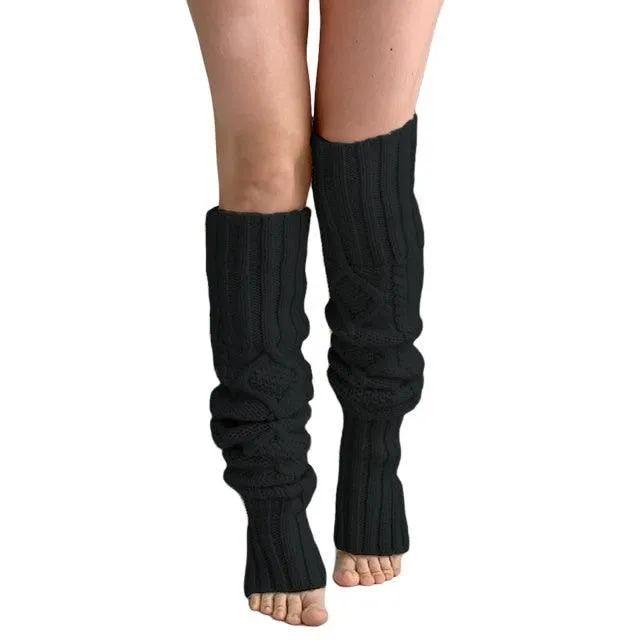 Leg Warmers Knit Socks Warm Boot Cuffs