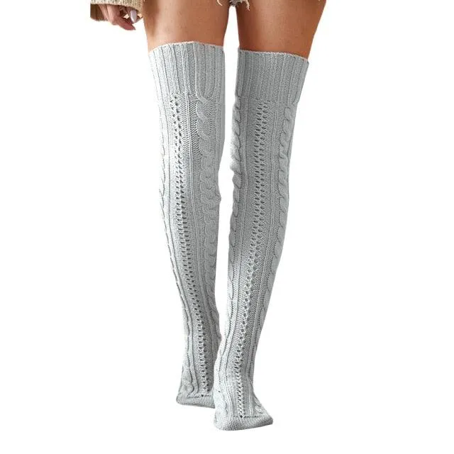 Leg Warmers Knit Socks Warm Boot Cuffs