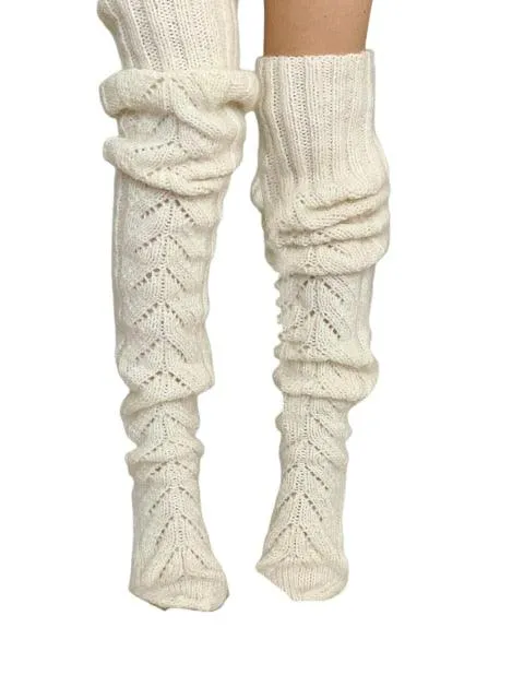 Leg Warmers Knit Socks Warm Boot Cuffs