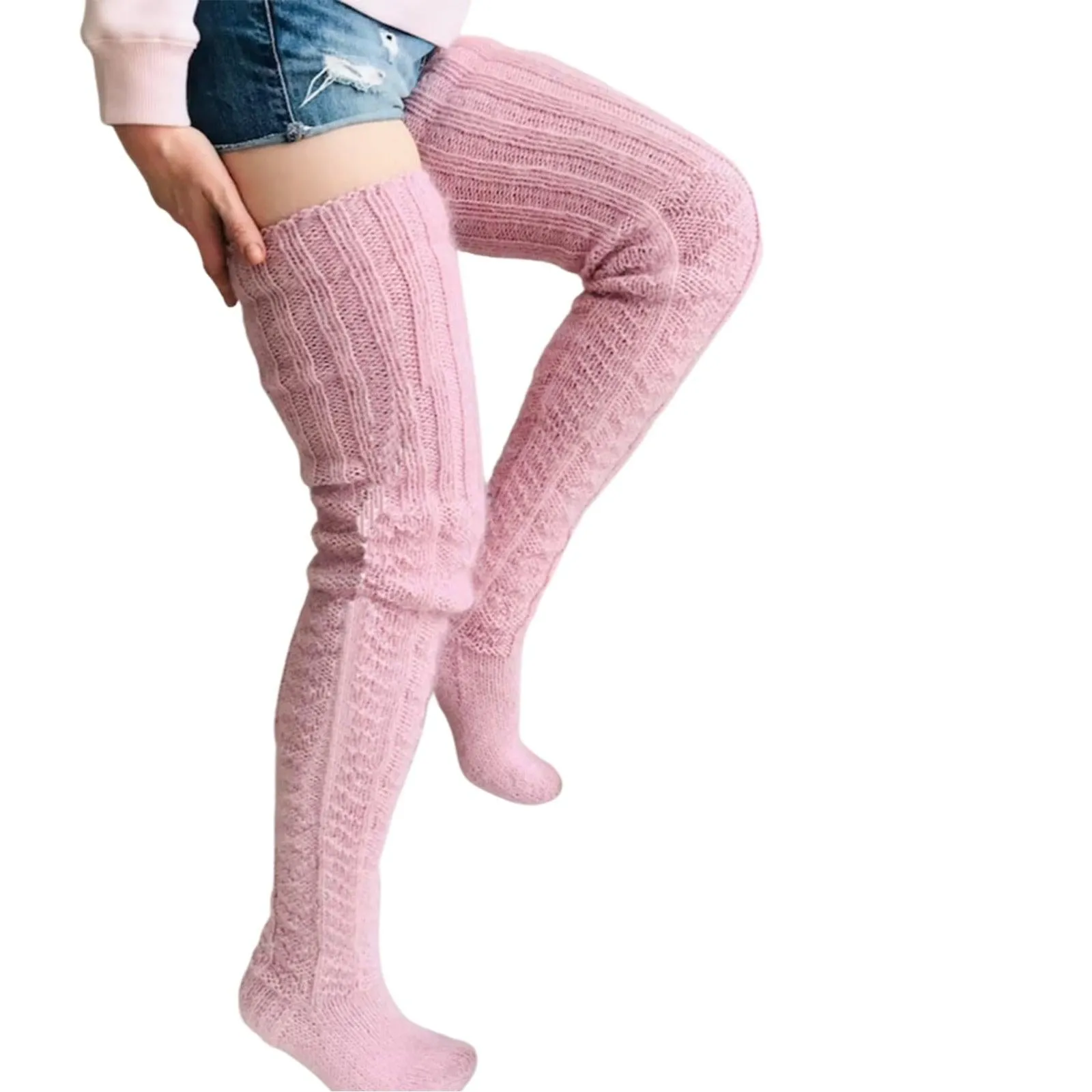 Leg Warmers Knit Socks Warm Boot Cuffs