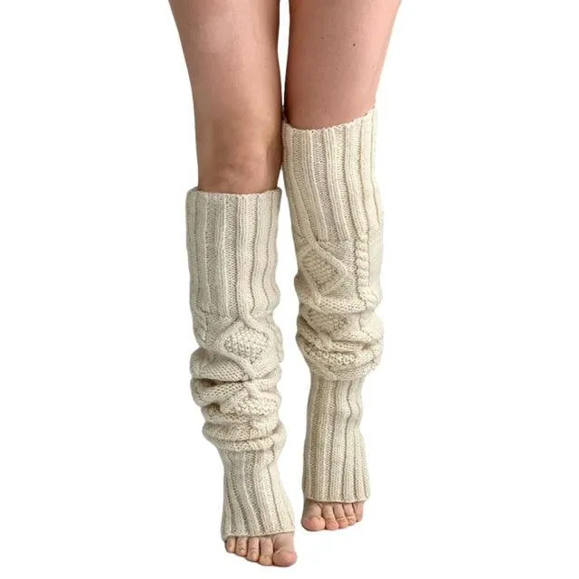 Leg Warmers Knit Socks Warm Boot Cuffs