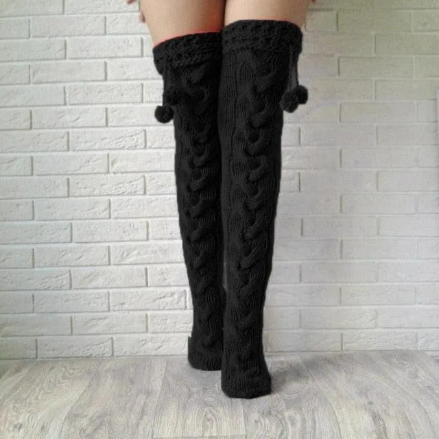 Leg Warmers Knit Socks Warm Boot Cuffs