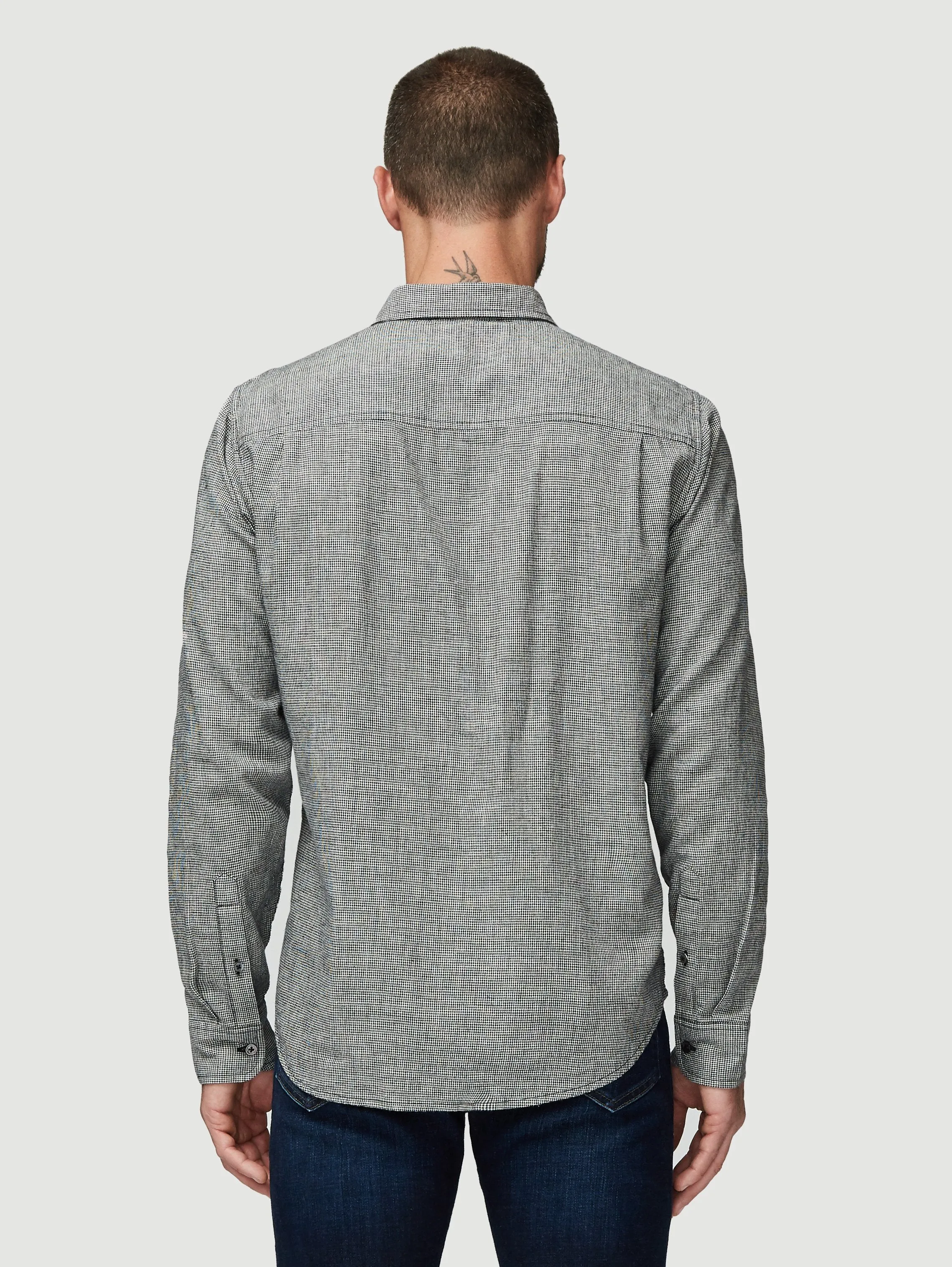 Long Sleeve Single Pocket Shirt -- Noir Multi