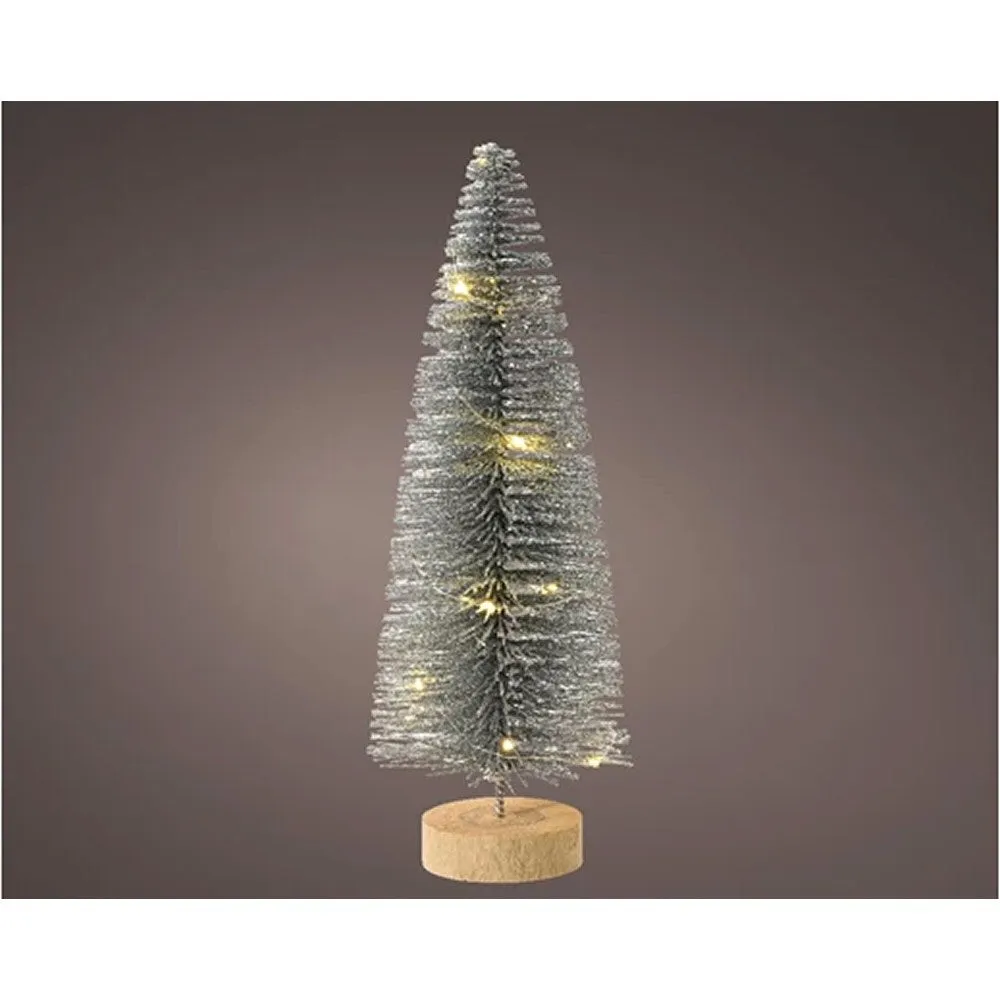 Lumineo 30cm Silver Micro LED Tree Warm White