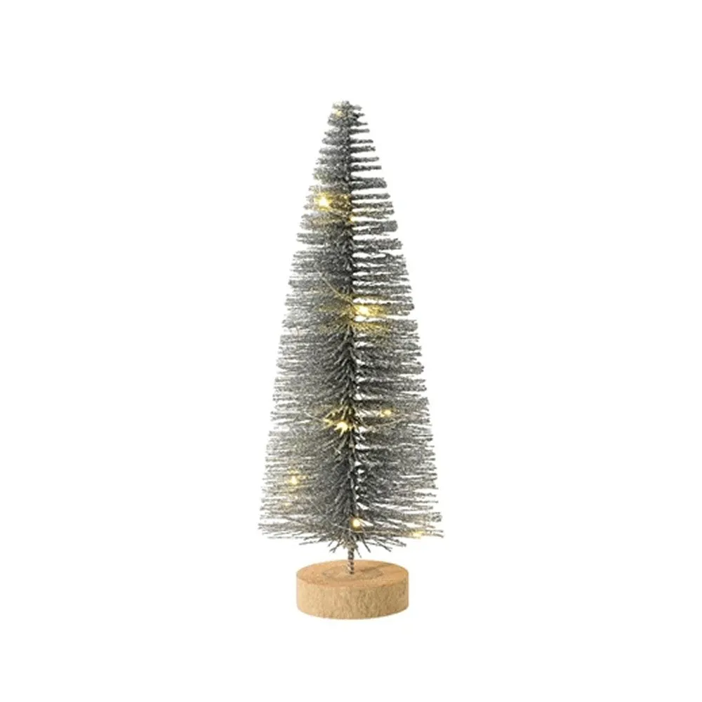 Lumineo 30cm Silver Micro LED Tree Warm White