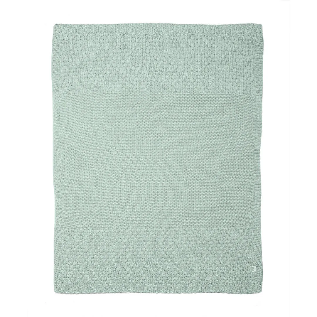 Mamas and Papas Bubble Blue Knitted Blanket