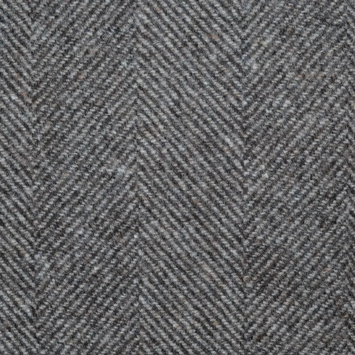 Mocha and Ecru Herringbone All Wool Tweed Coating