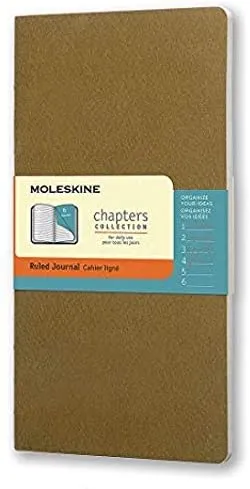 Moleskine Chapters Slim Medium, Ruled, Twany Olive, Soft Cover Journal