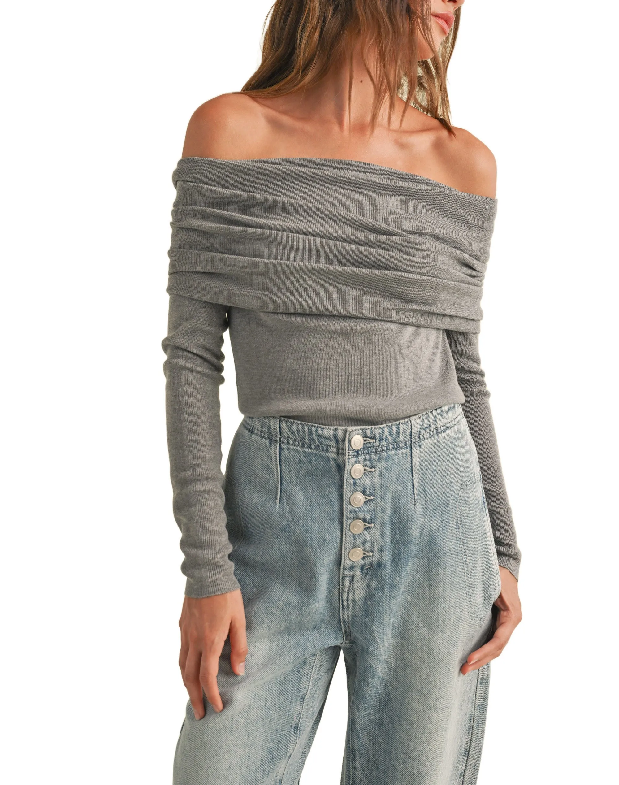 Moonbeam Off Shoulder Sweater Top