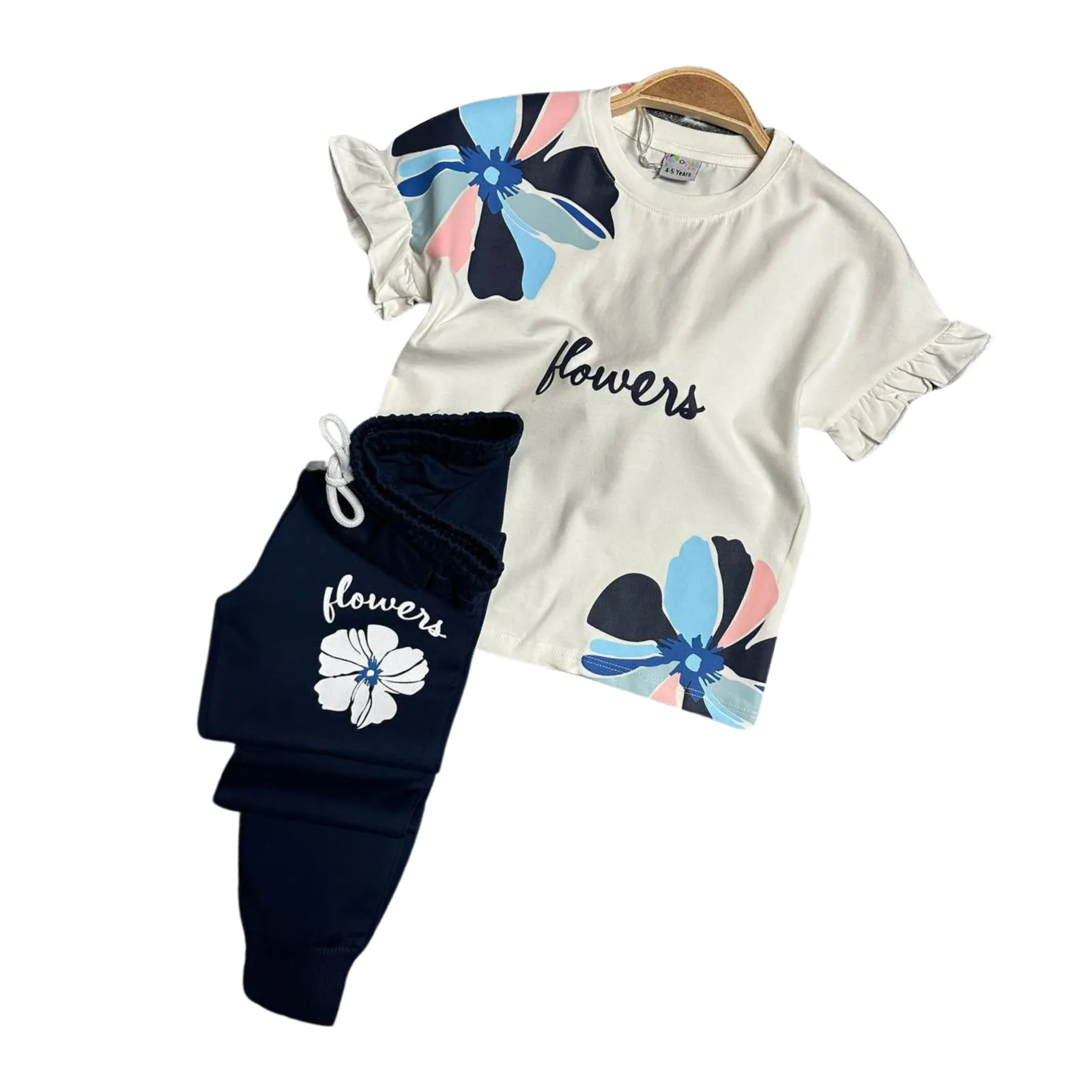 Mosaic Flowers Girl Jogger Set