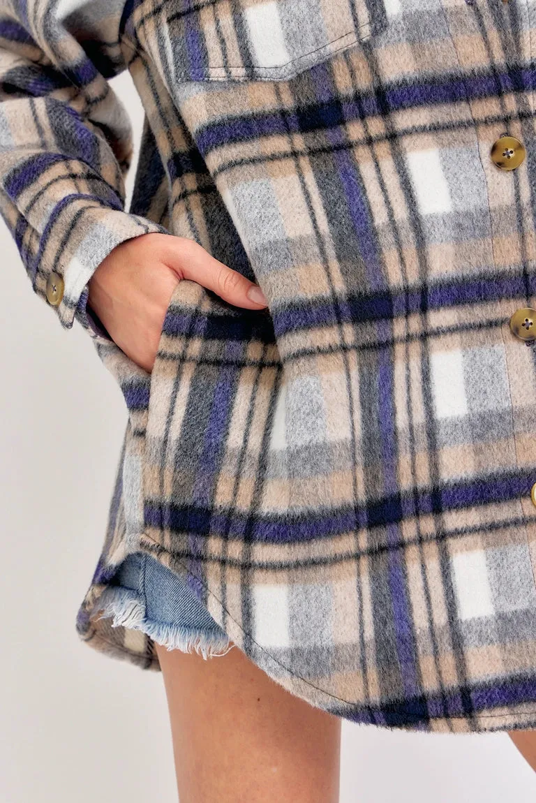 Naval Plaid Jacket Shacket