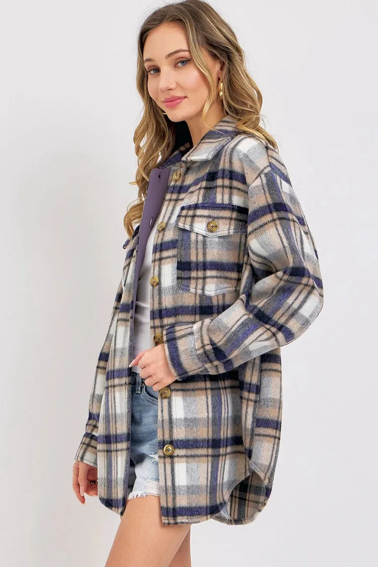 Naval Plaid Jacket Shacket