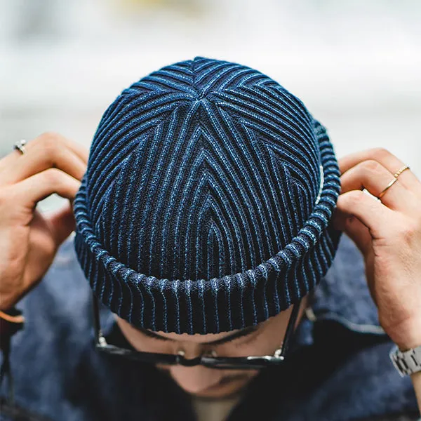 Navy Blue Knitted  Beanie Hat