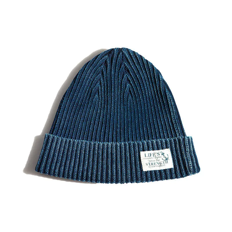 Navy Blue Knitted  Beanie Hat