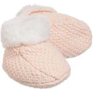 Pale Pink Knitted Baby Booties