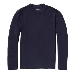 Pima Slub Long Sleeve Tee - Navy