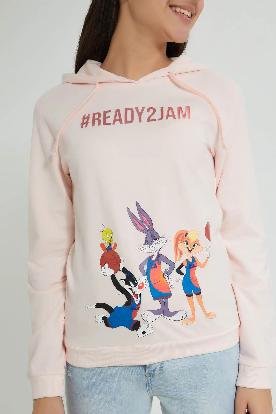 Pink Looney Tunes Hooded Sweatshirt