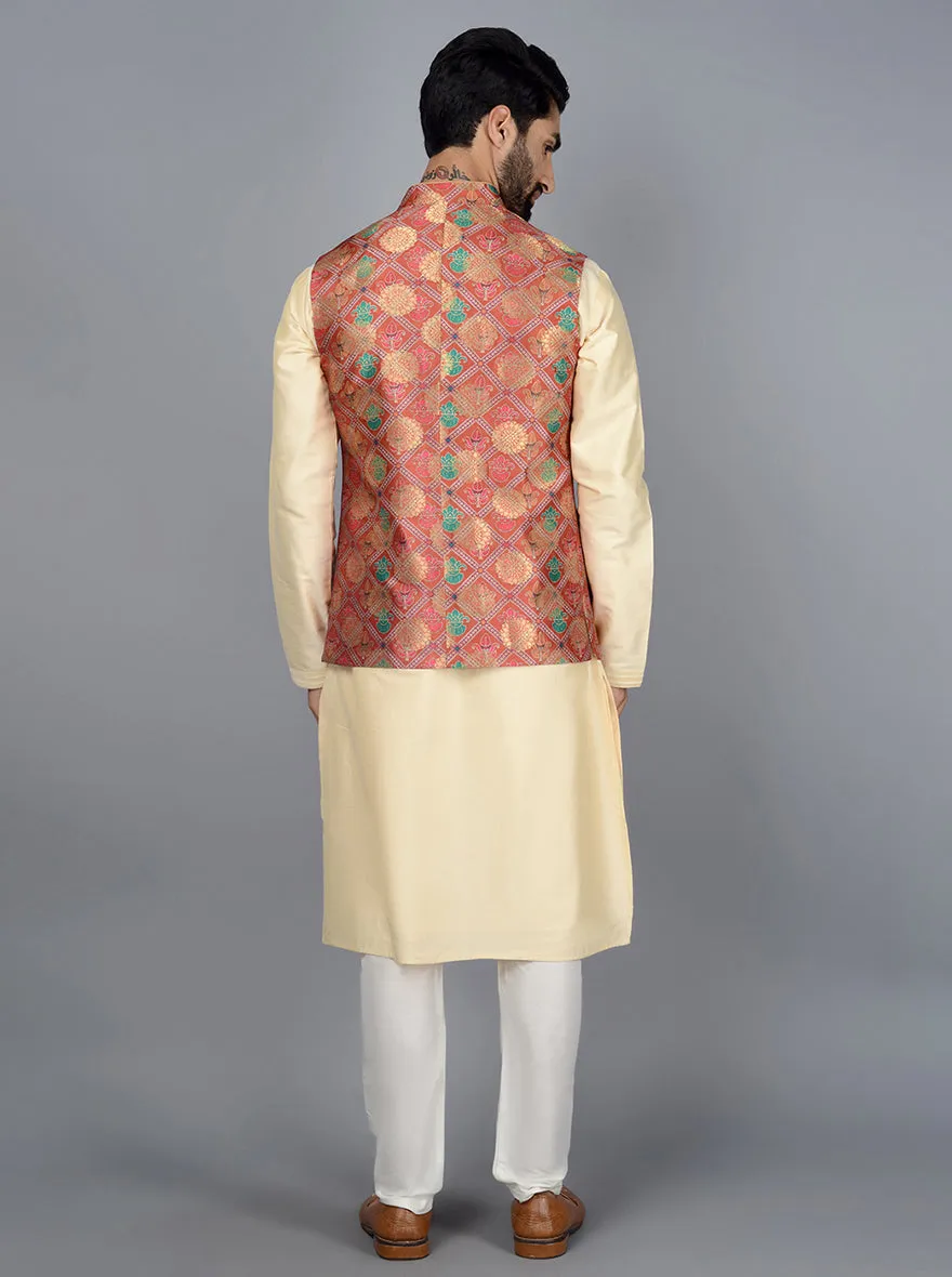 Red Bandhgala Jacket | TULA