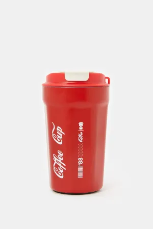 Red Printed Travel Mug