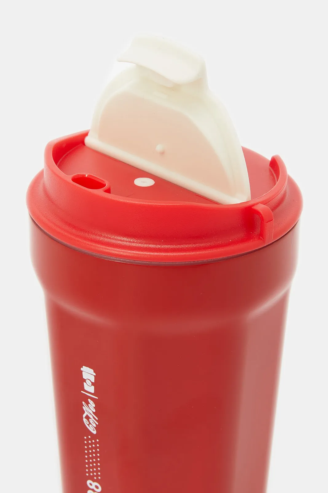 Red Printed Travel Mug