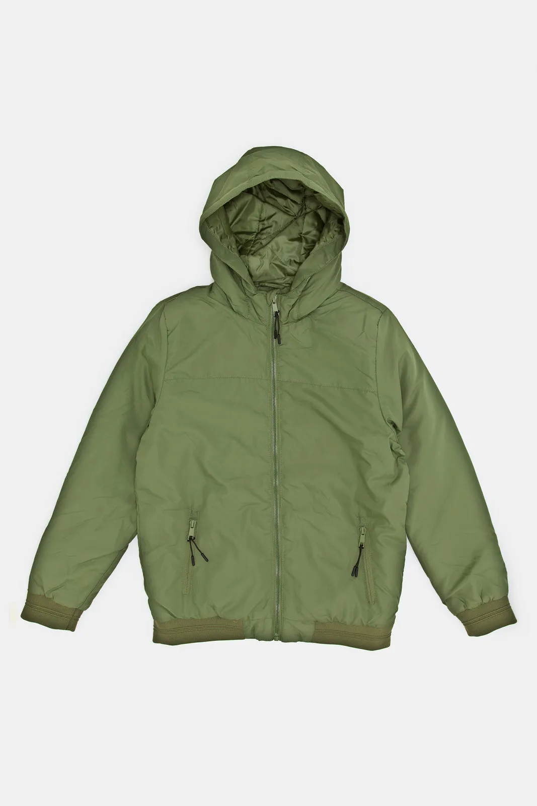 Senior Boys Olive Bomber Jacket