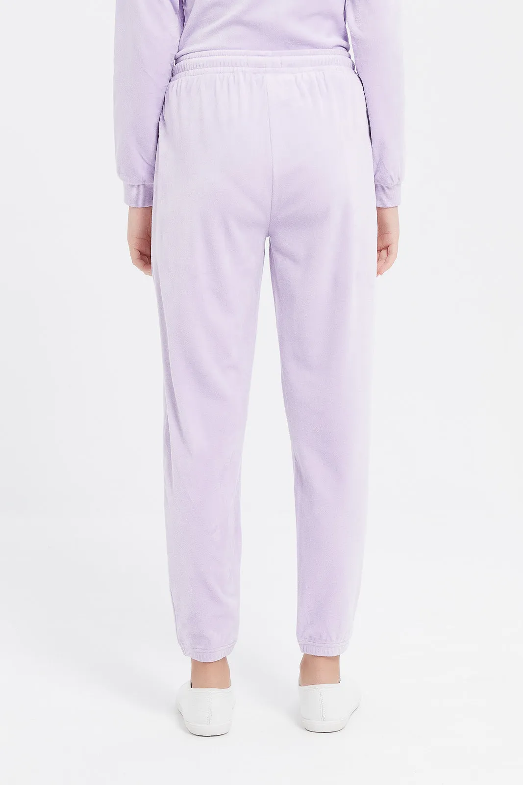 Senior Girls Lilac Velour Pants