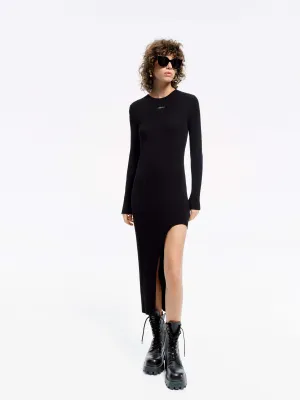 Side Slit Knitted Dress