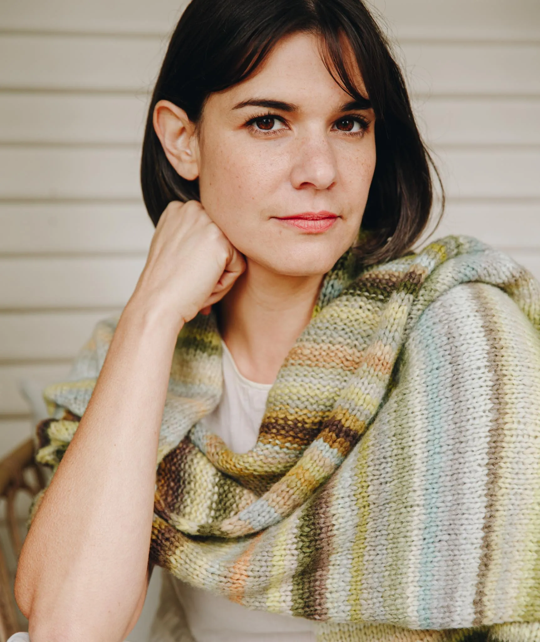 Simple Stockinette Wrap Using Lang Cloud