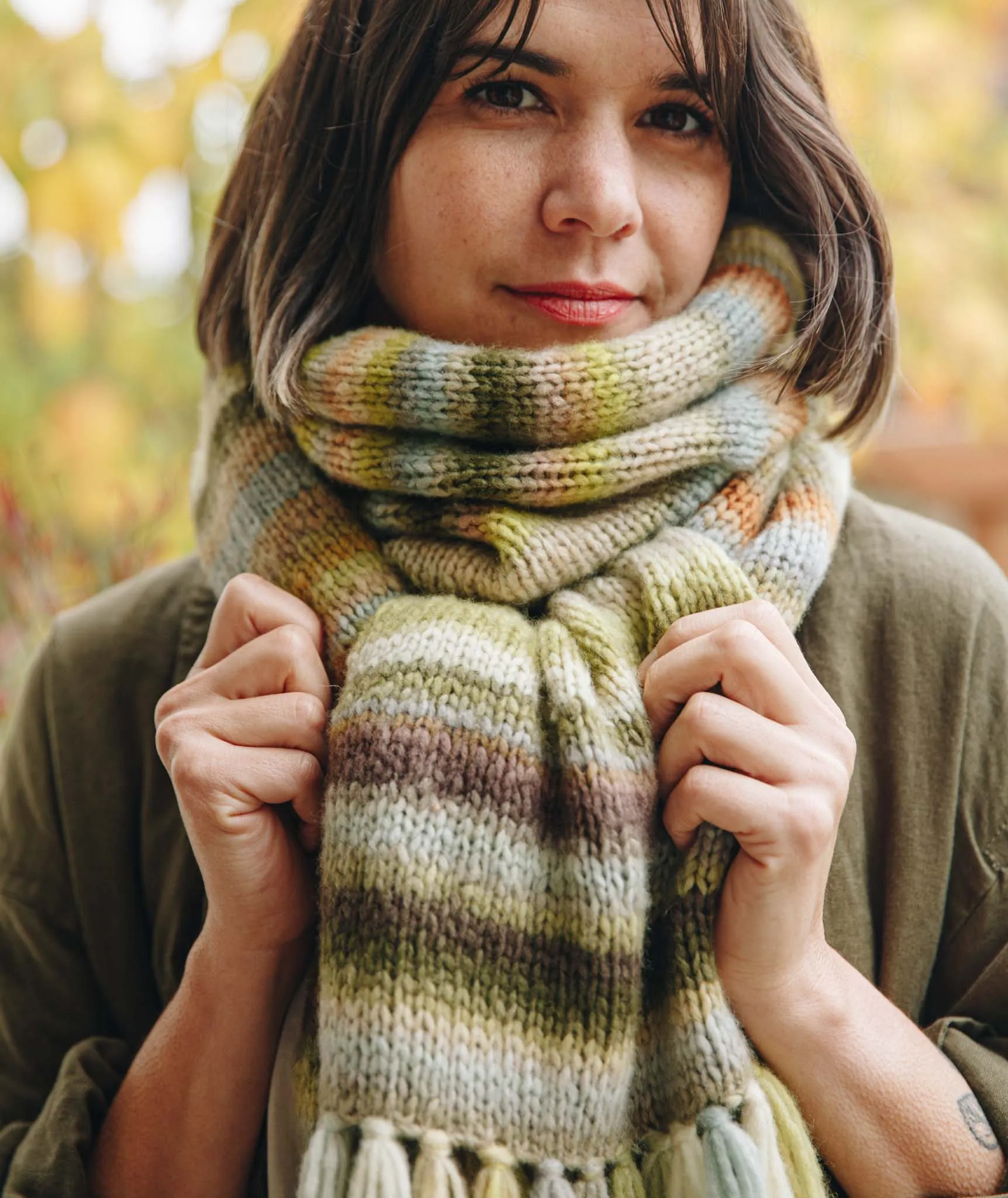 Simple Stockinette Wrap Using Lang Cloud