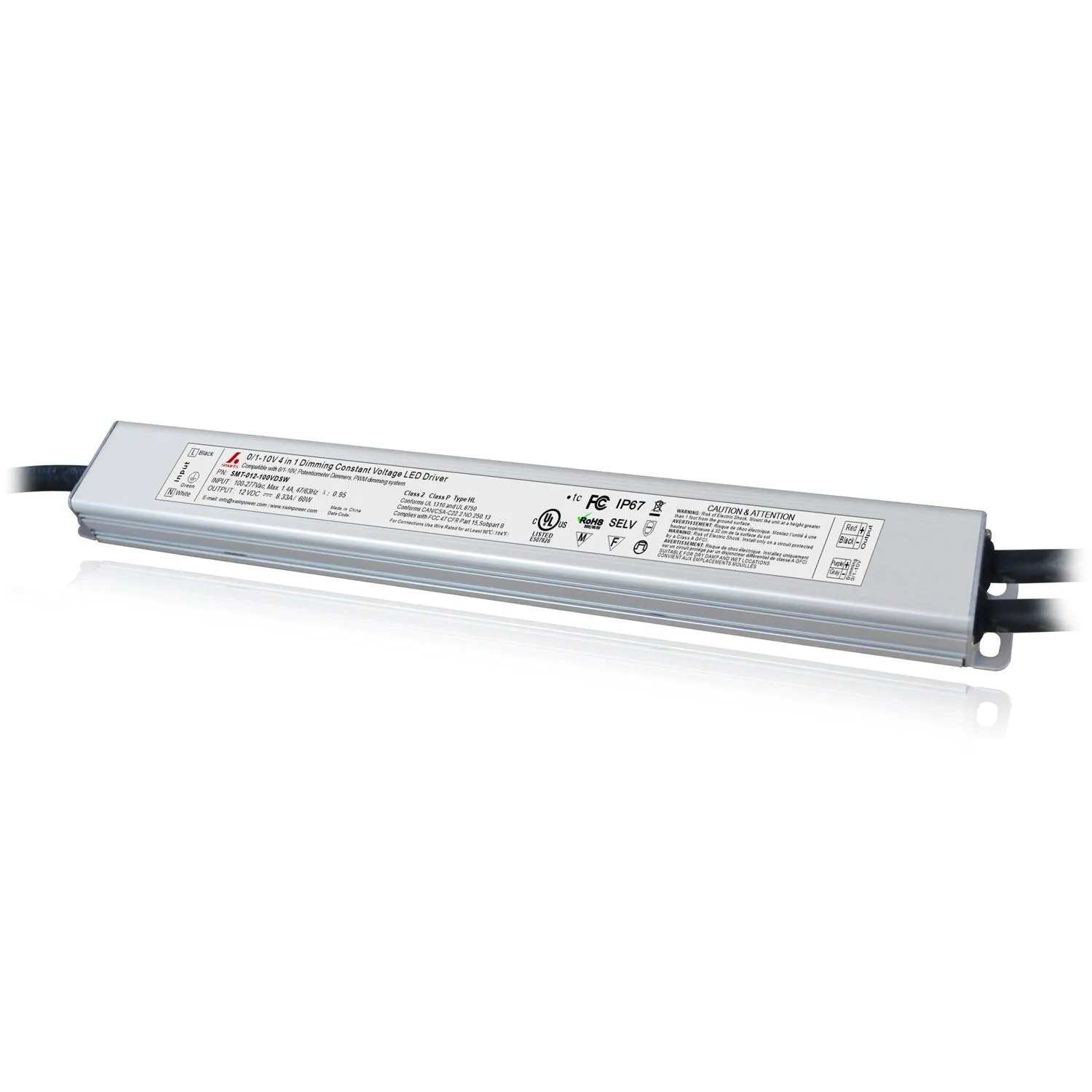 Slim Size 0-10V Dimmable Driver 100W(IP67)