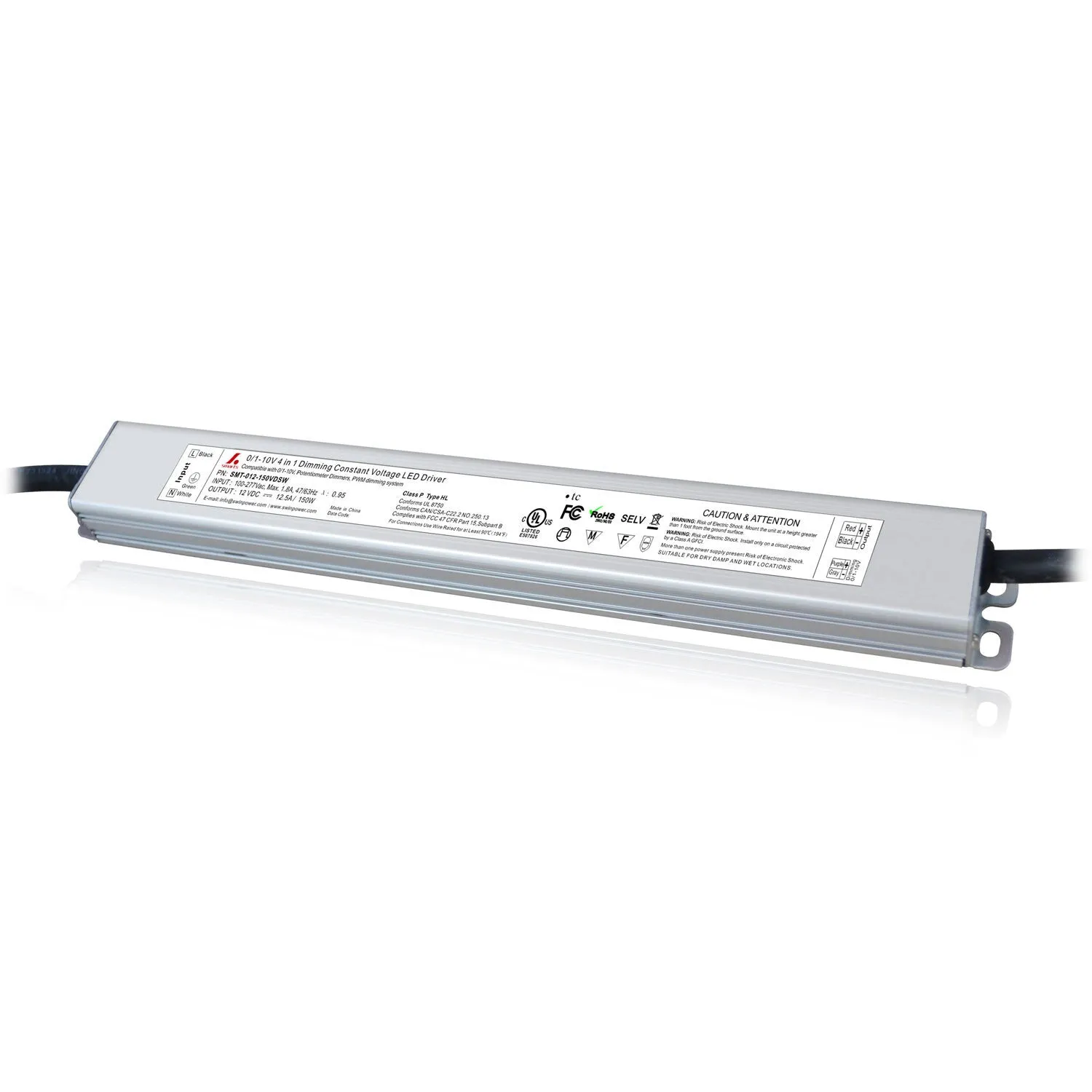 Slim Size 0-10V Dimmable Driver 150W(IP67)