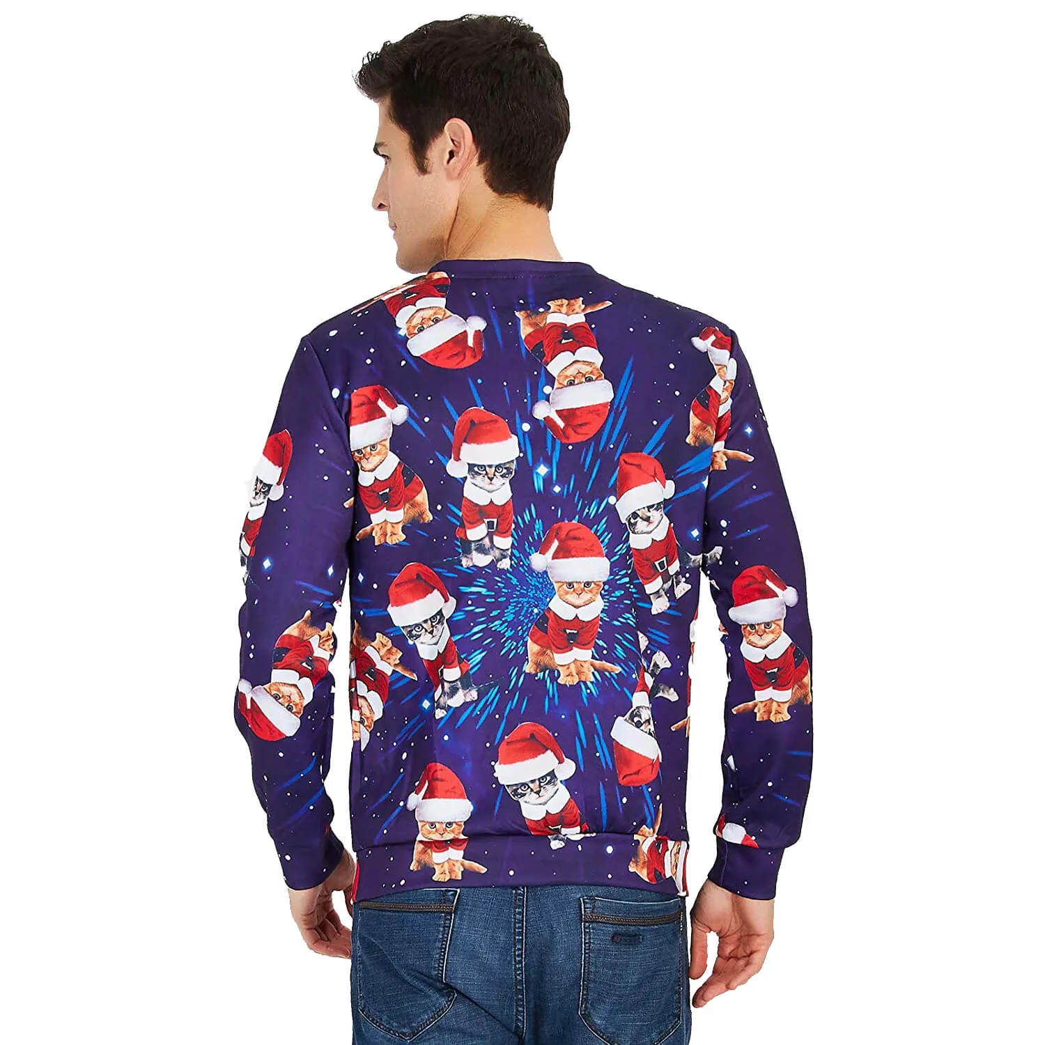 Space Cat Ugly Christmas Sweater