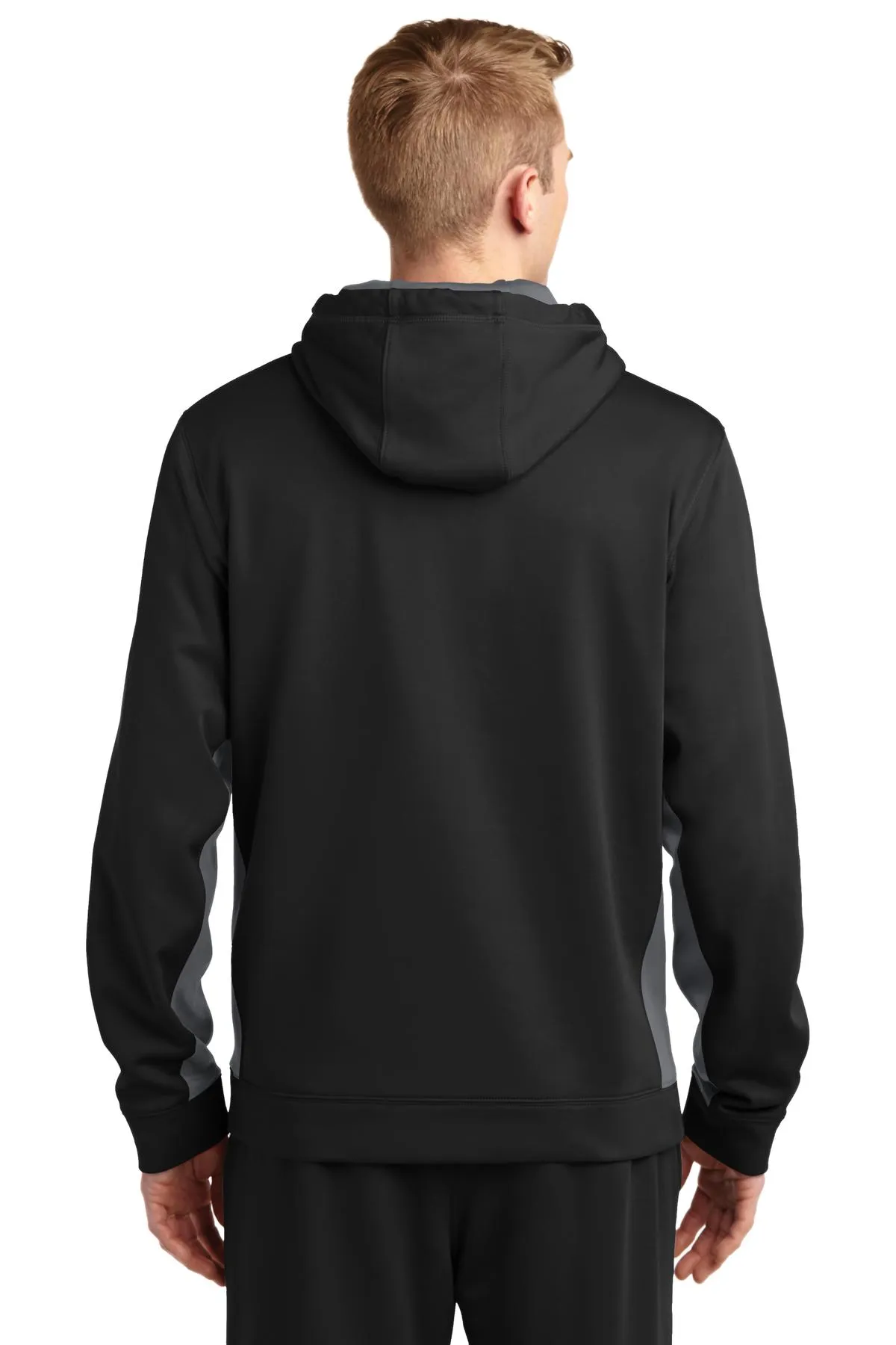 Sport-Tek® Sport-Wick® Fleece Colorblock Hooded Pullover. ST235