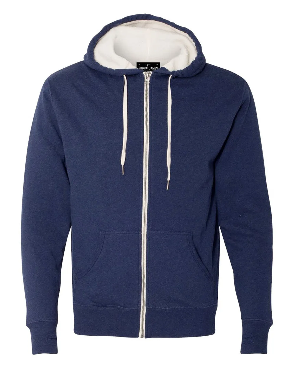 STONE COLD // NAVY Sherpa Lined Terry Hoodie- M