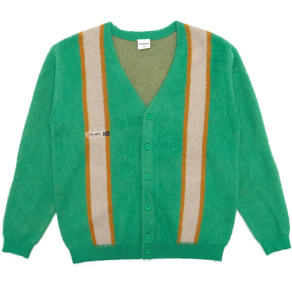 Students Golf Ellis Mohair Cardigan - GREEN