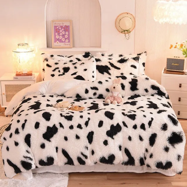 Super Shaggy Coral Fleece Warm Cozy Bedding Cover Set