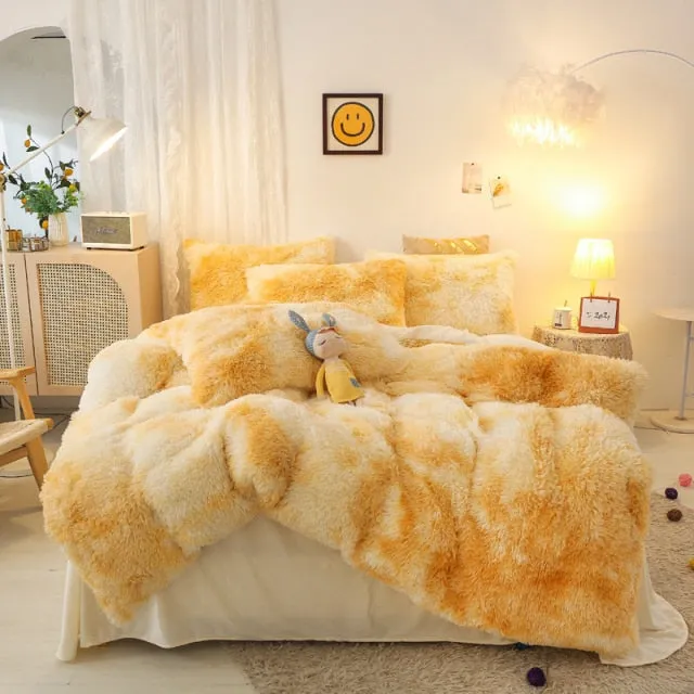 Super Shaggy Coral Fleece Warm Cozy Bedding Cover Set