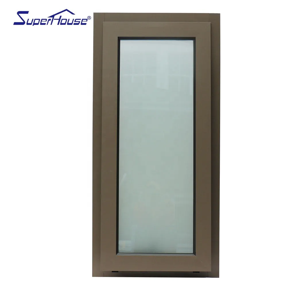 Superhouse brown china warm proof sample tilt awning window with green glass