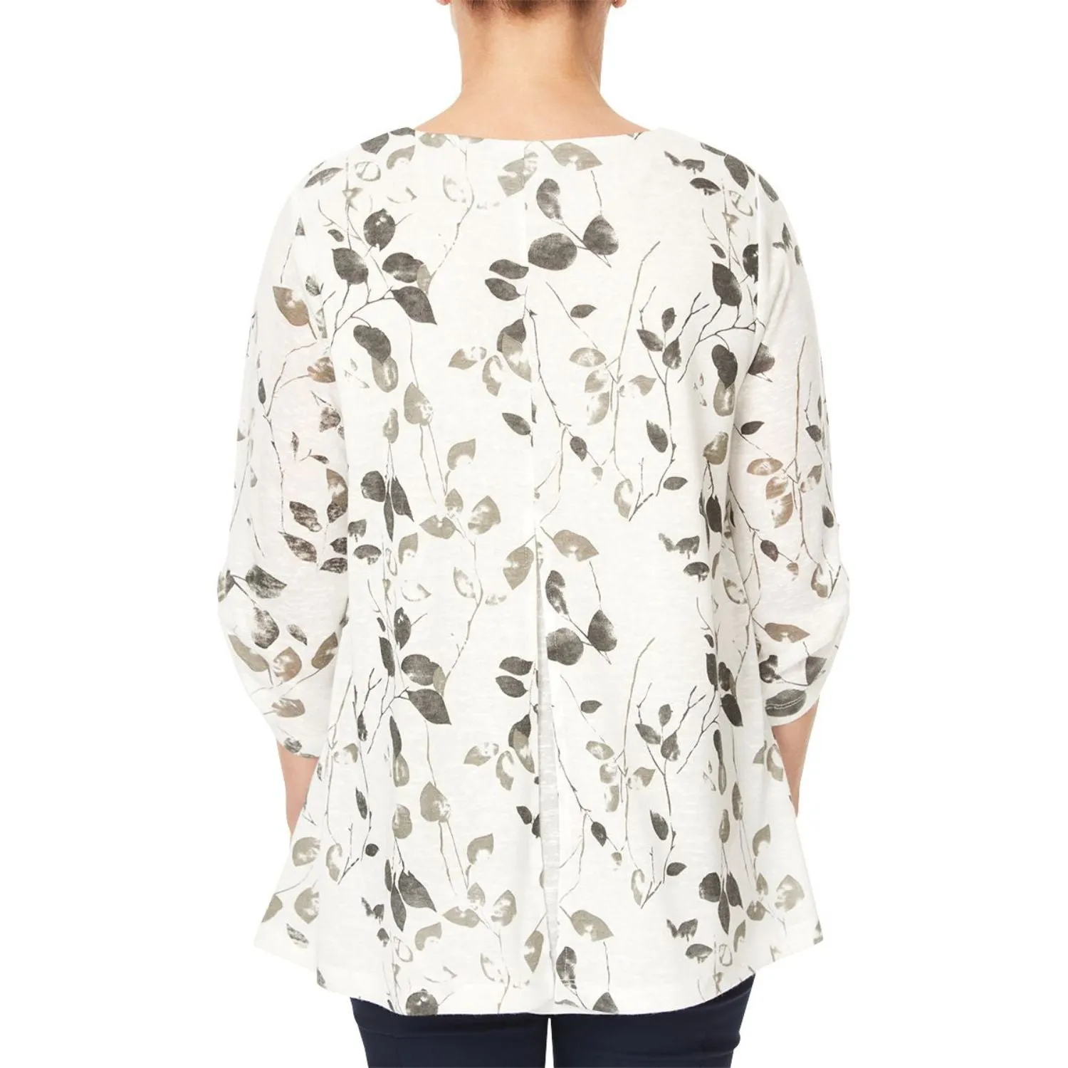 TIGI 22/24 Double Layer Split Back Floral Top