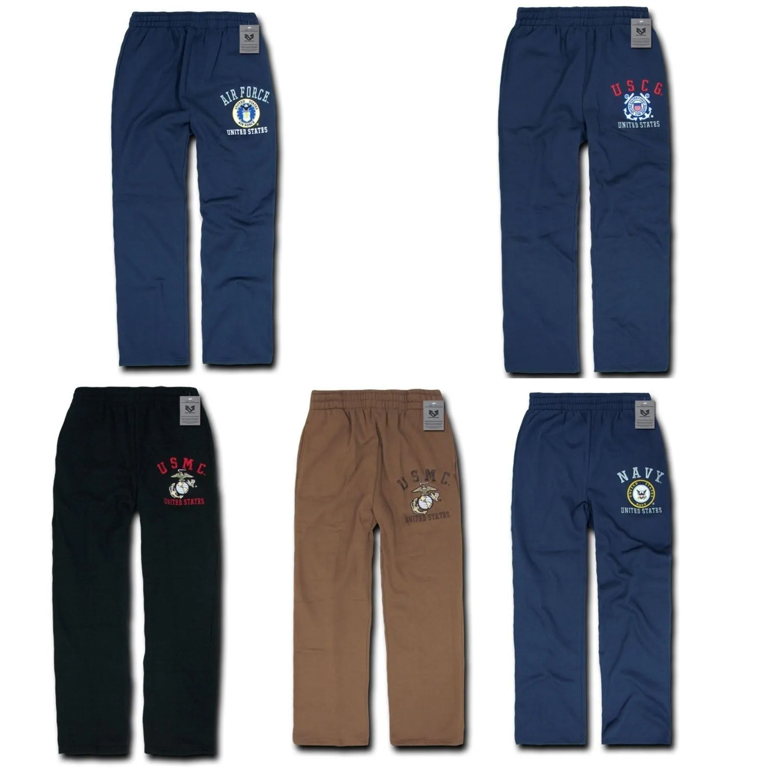 US Military Air Force Marines Navy Fleece Sweatpant Sweat Pants Jogging Sweats