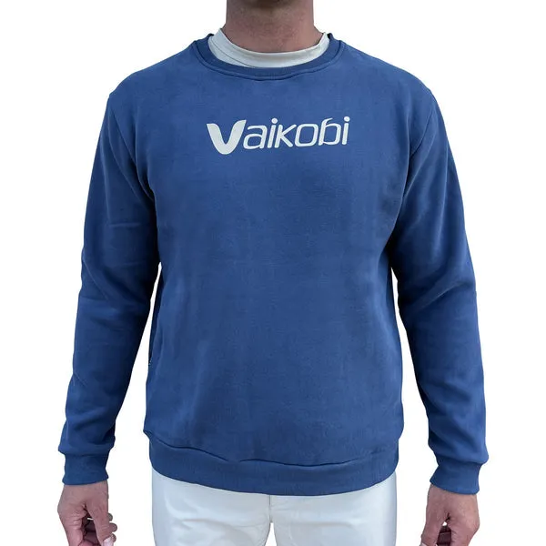 VAIKOBI SORRENTO CREW NECK SWEATER-VINTAGE BLUE