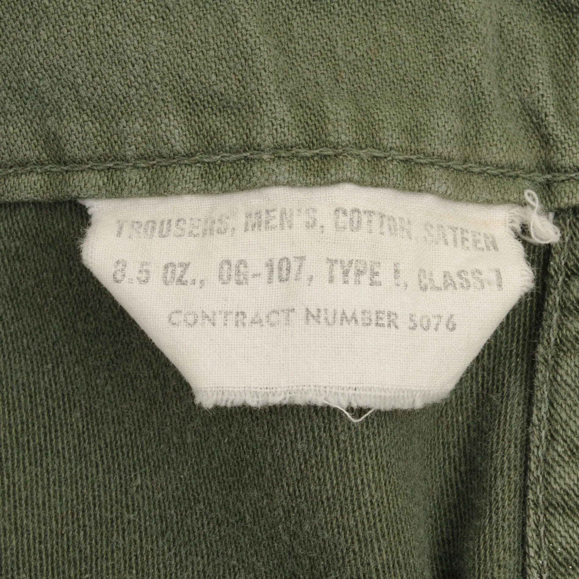 VINTAGE US ARMY UTILITY TROUSERS PANTS OG-107 SATEEN 1960S VIETNAM WAR SMALL