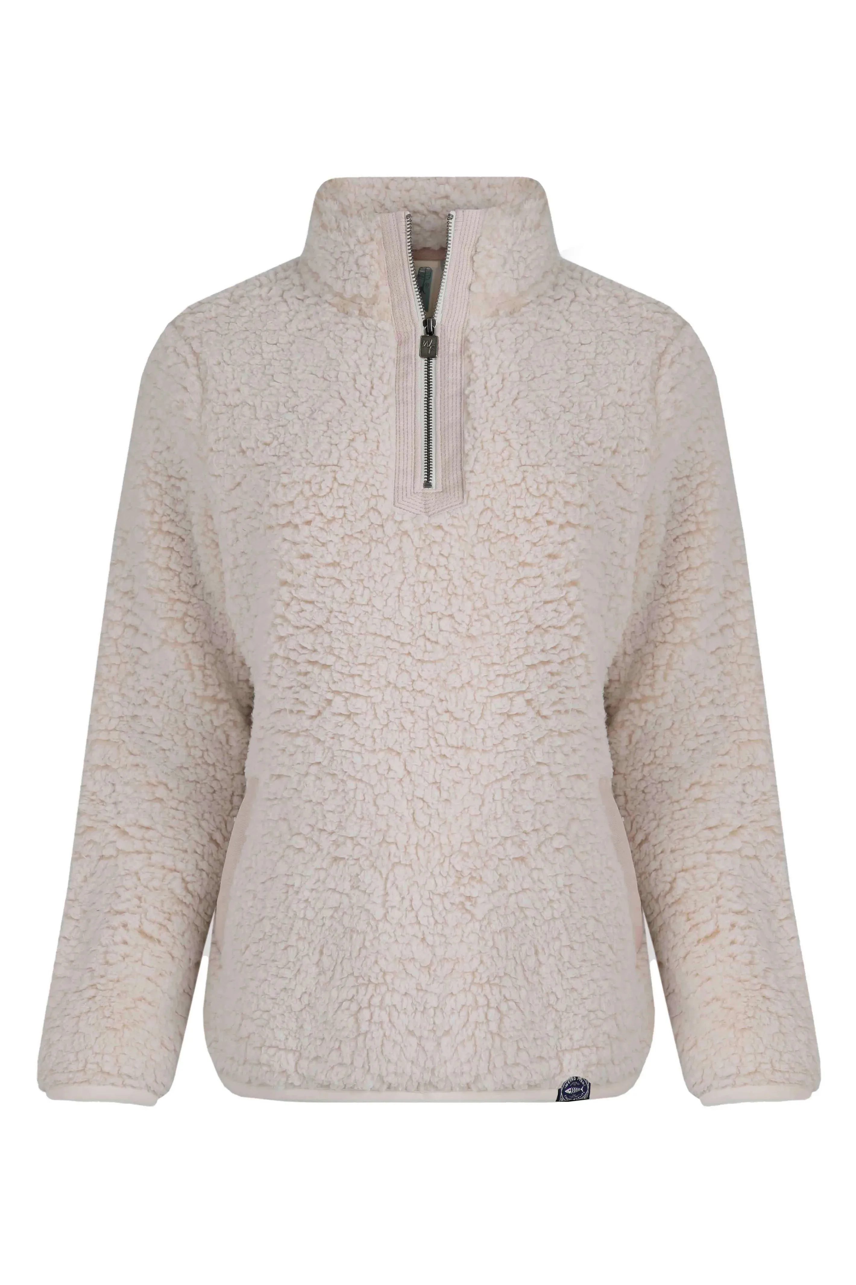 Weird Fish 12 Beige Madi Cosy 1/4 Zip Fleece