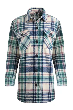 Weird Fish 14 Jade Oversized Checked Fleece Shacket