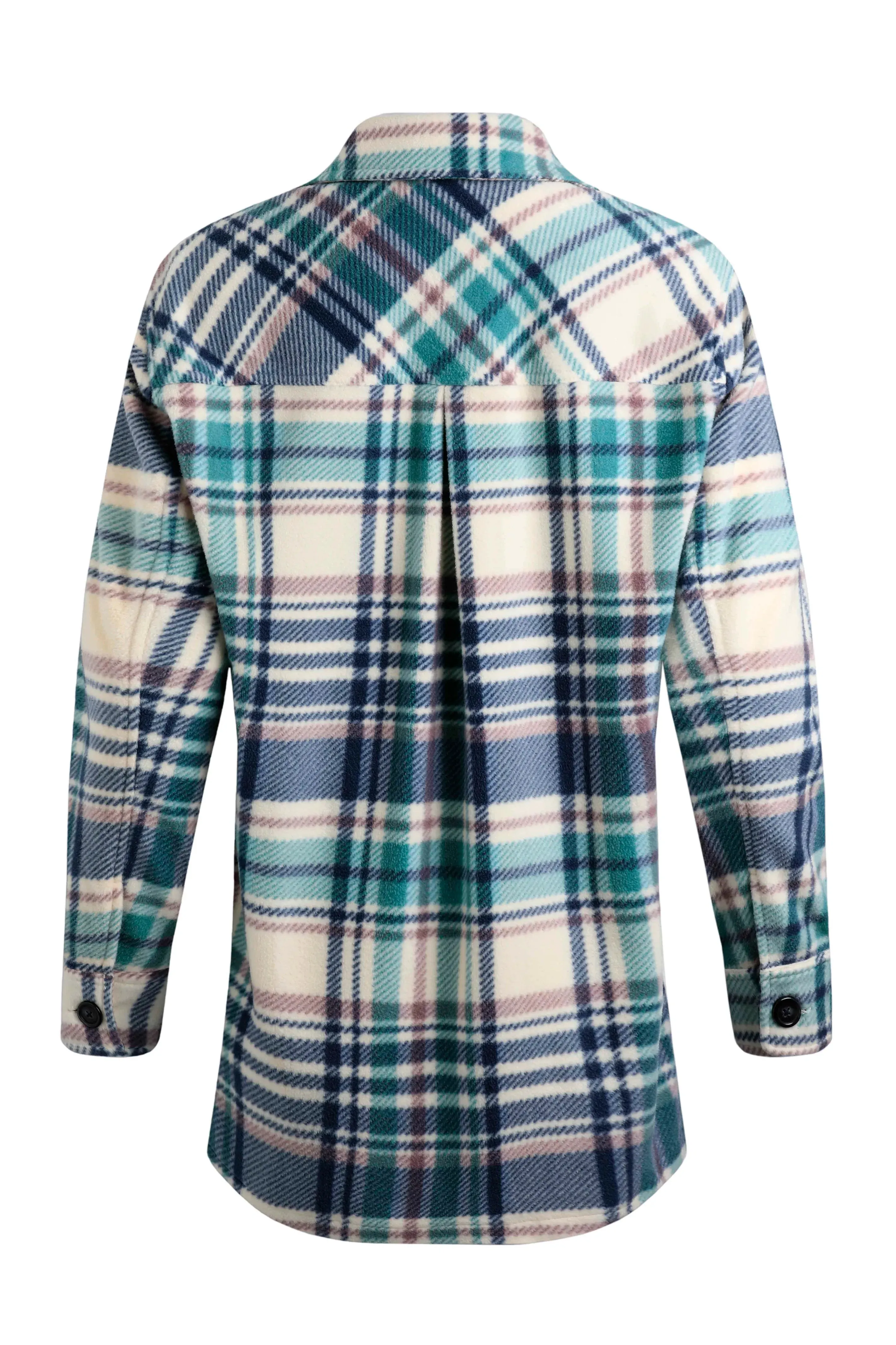 Weird Fish 14 Jade Oversized Checked Fleece Shacket