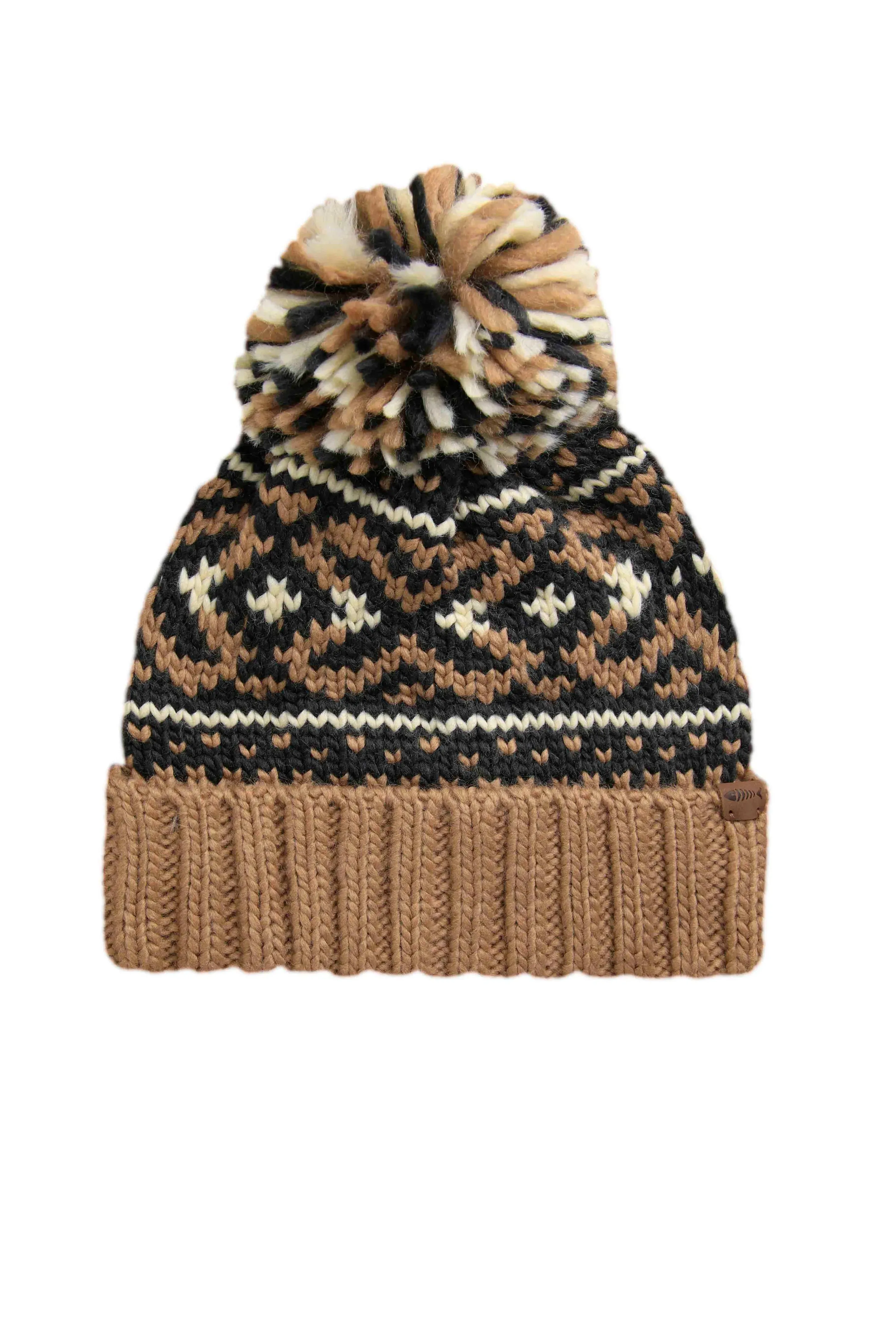 Weird Fish One Size Tan Scotsdale Eco Fair Isle Bobble Hat