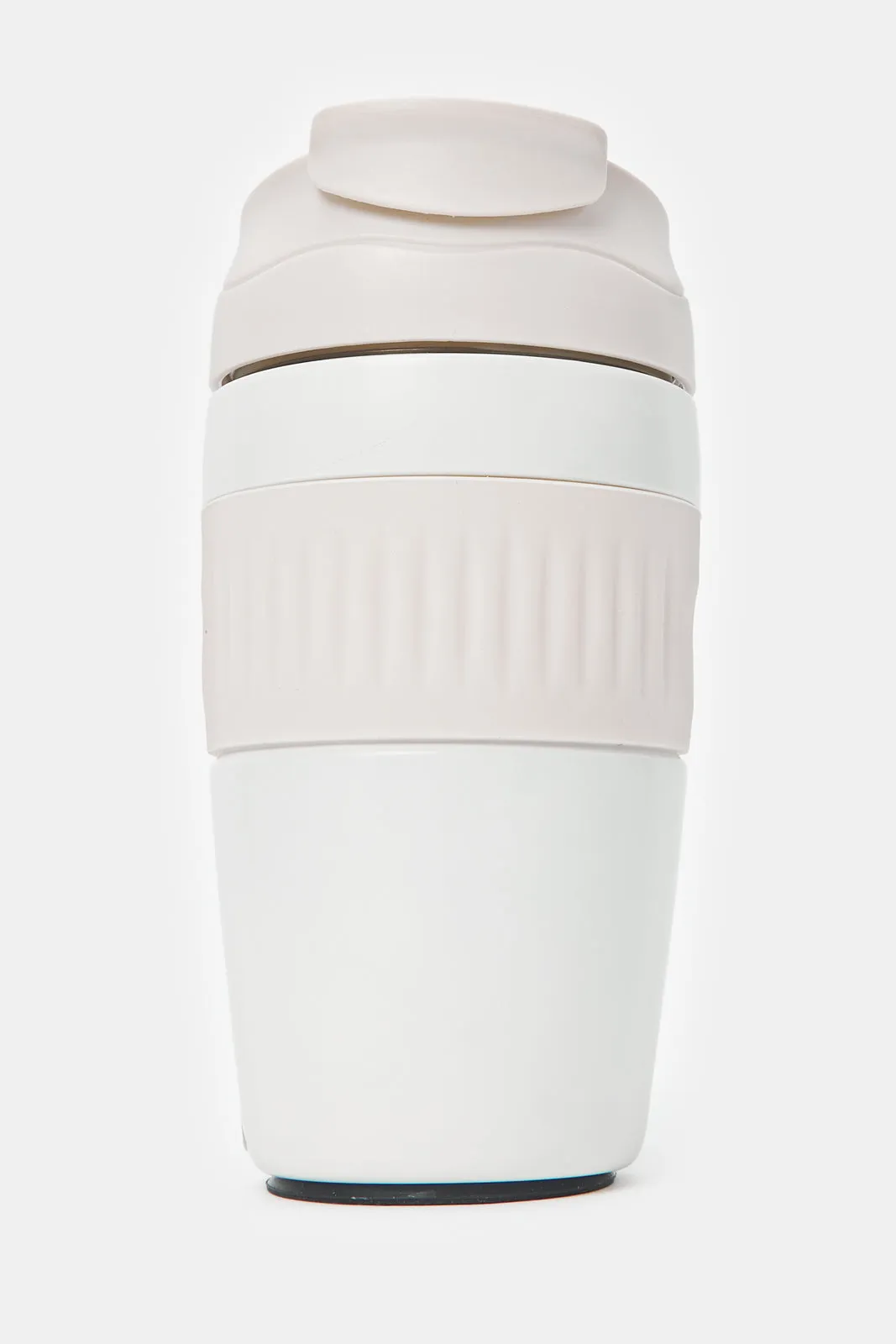 White Travel Mug With Insulated Straw (450ml)