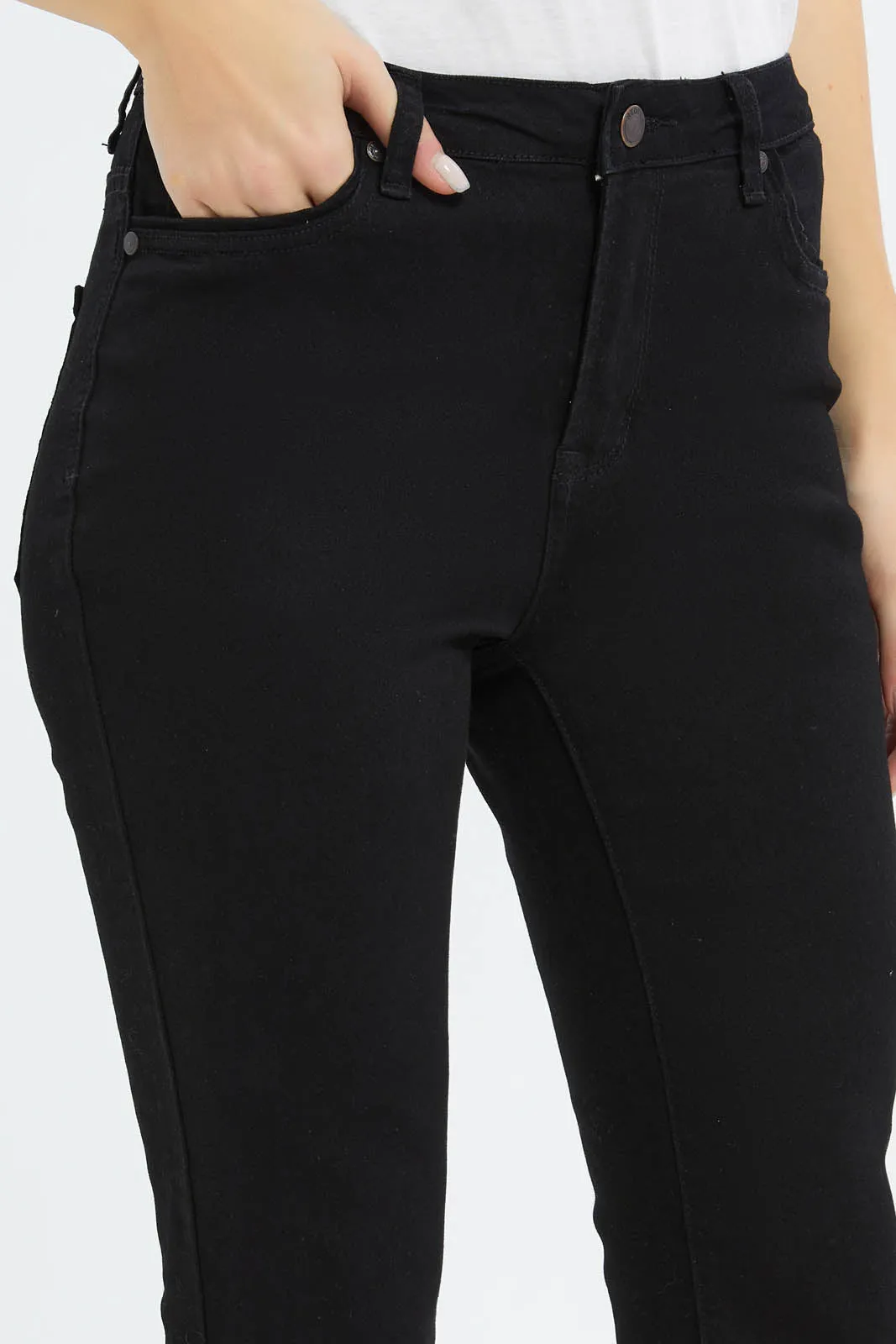 Women Black Flare Jeans