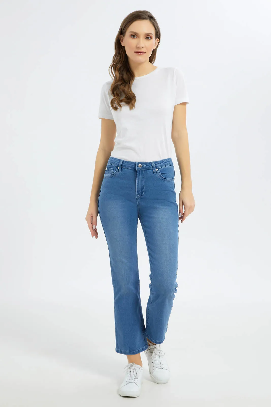 Women Blue Flare Jeans