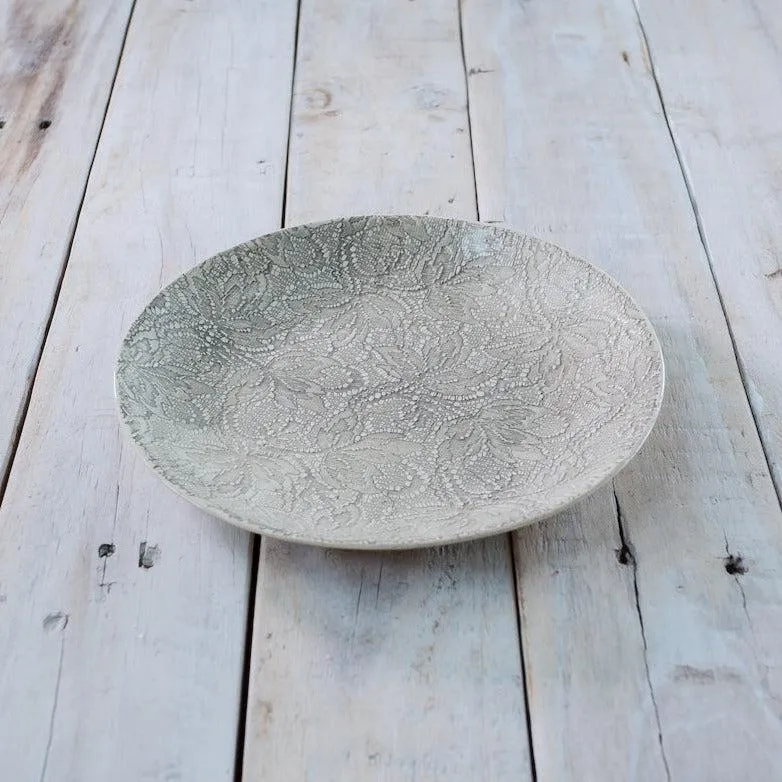 Wonki Ware 23cm Side Plate  - Warm Grey Wash or Lace